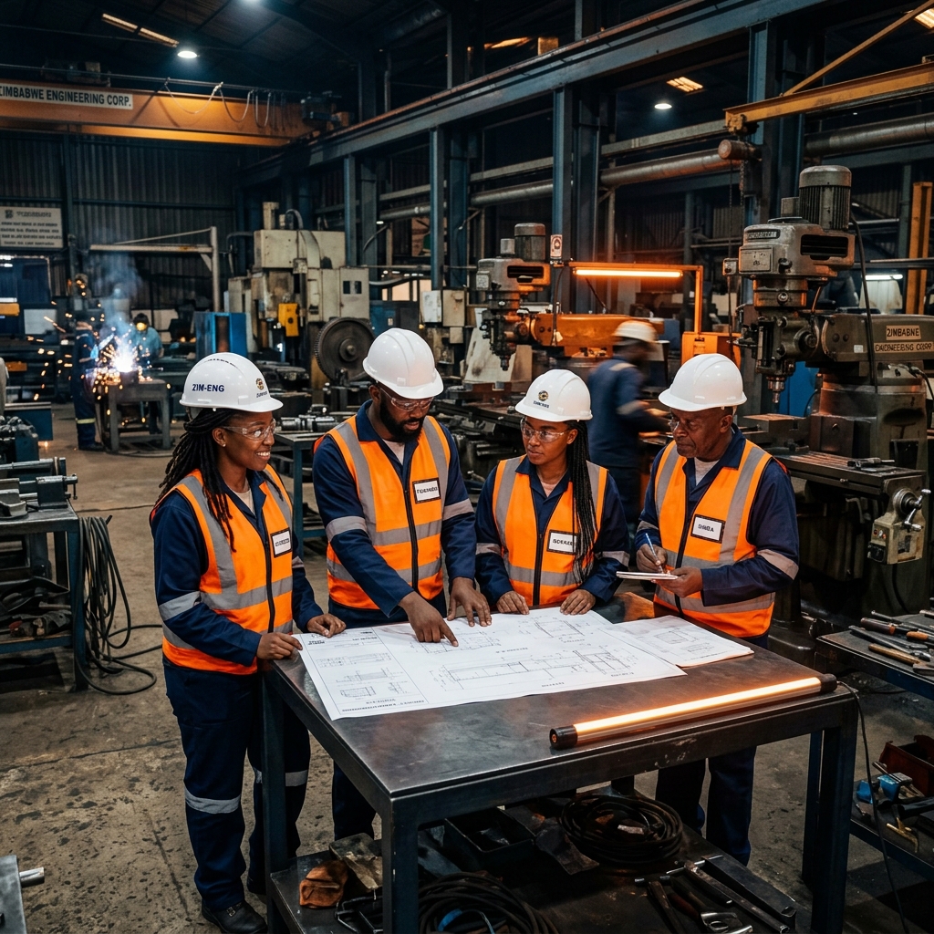 ROLTNA engineering team at work in Zimbabwe