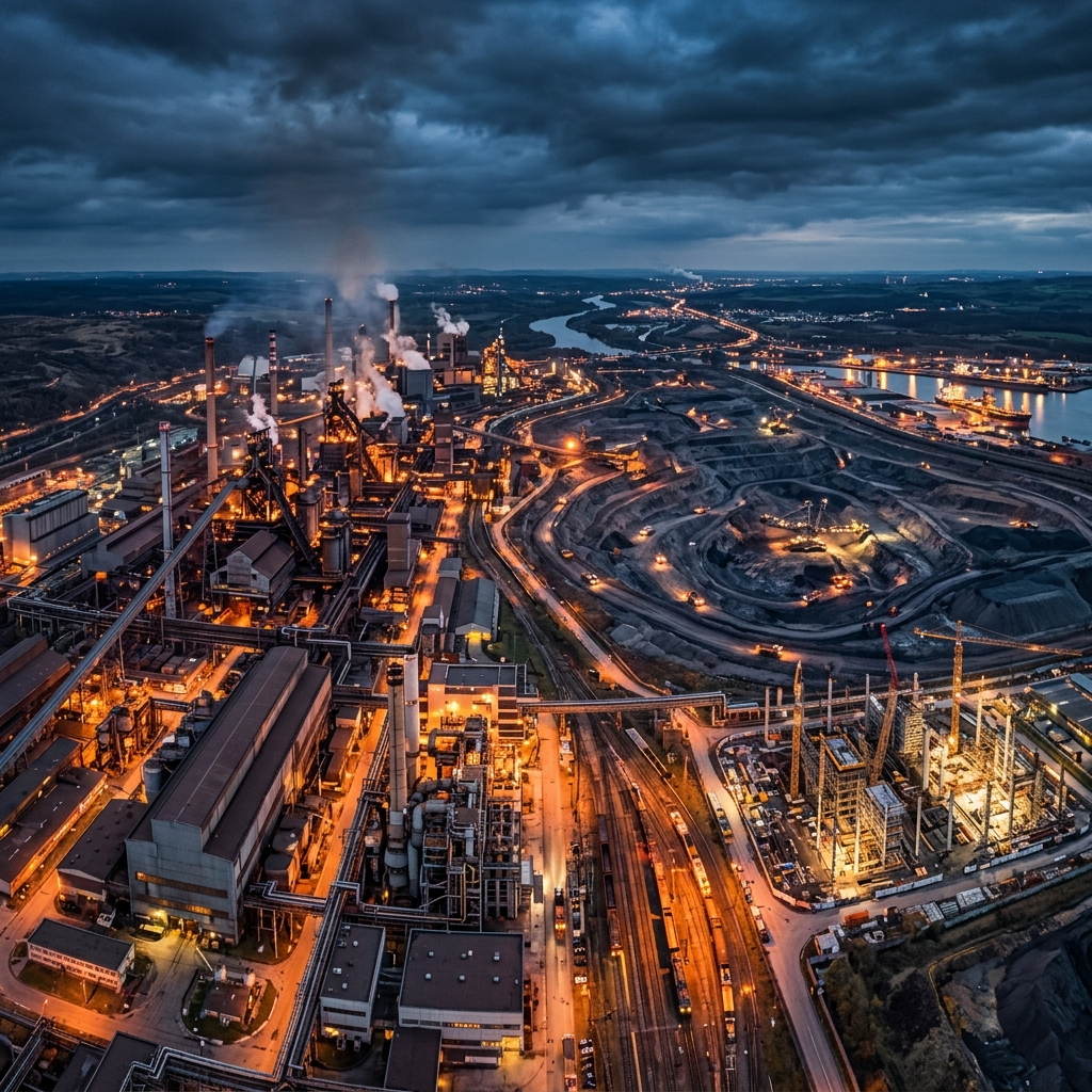 Aerial view of industrial complex